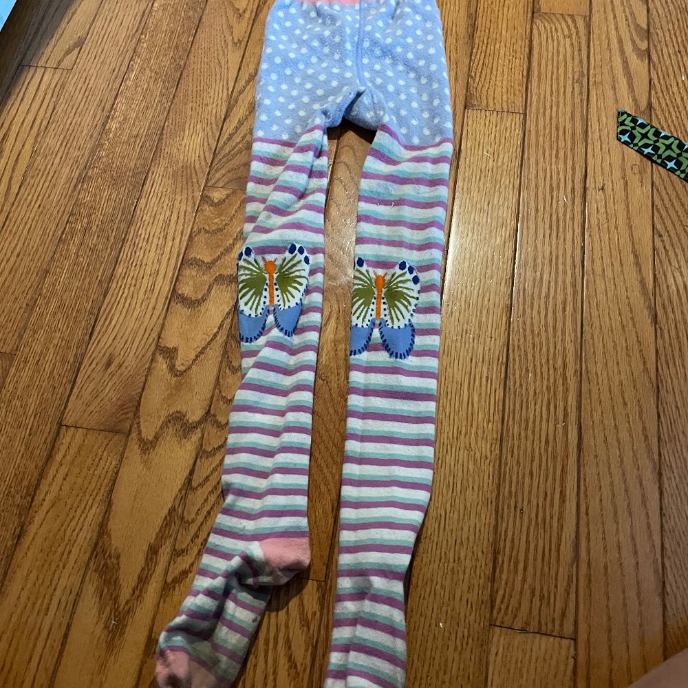 Purple and white and pink and blue tights size 8 to 10 Matilda